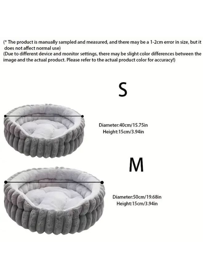 Grey Small Dog Bed For Puppies And Cats Super Soft With Non Slip Bottom - Image 2